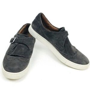 Frye Gemma Kilte womans sneakers US 8M BoxP dark gray suede wing tip